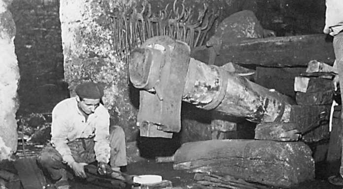 Industria Metallurgica Odobez, una storia imprenditoriale lunga 185 anni Immagine storica maglio a testa d'asino odobez