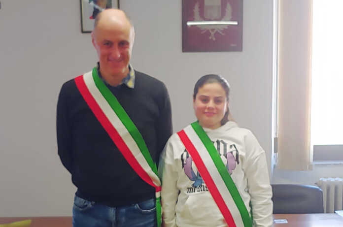 Angelica Rossi con il sindaco Luca Pigazzini