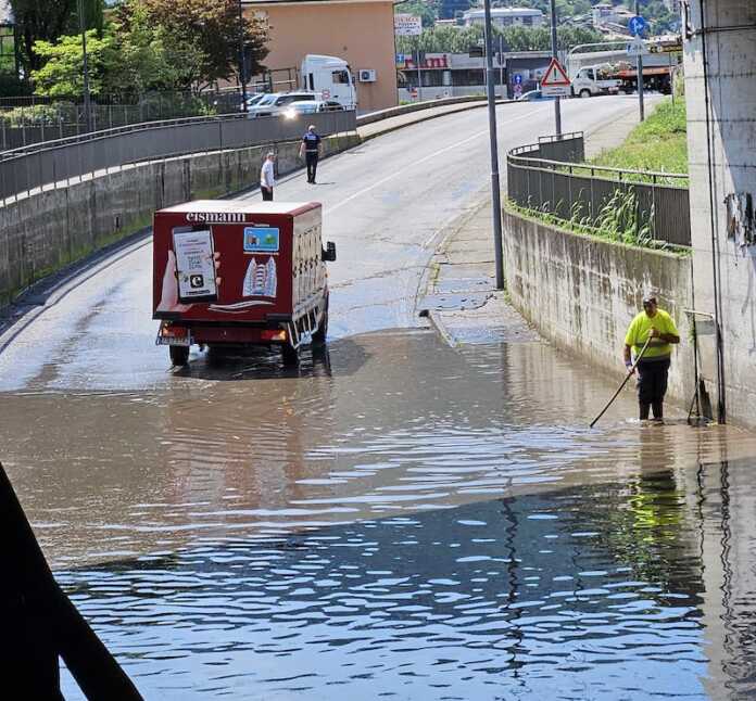calolzio-maltempo-allagamento sottopasso-luglio 2025