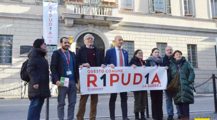 Lecco contro la guerra: il comune affianca Emergency nella campagna “R1pud1a”