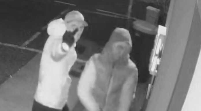 Durante il furto, il ladro fa il dito medio verso le telecamere furto farmacia di malavedo