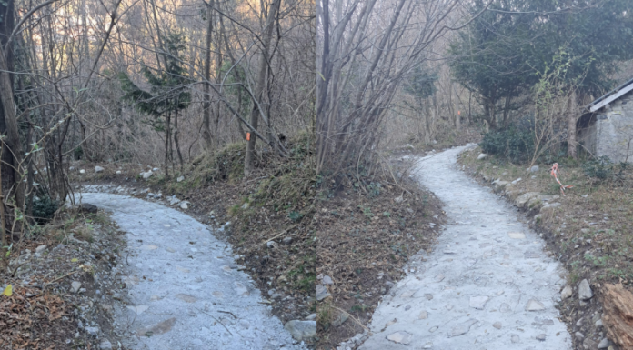 Perledo. Sentiero del Viandante ripristinato tra Vezio e Ortanella Sentiero del Viandante ripristino Perledo Vezio Ortanella