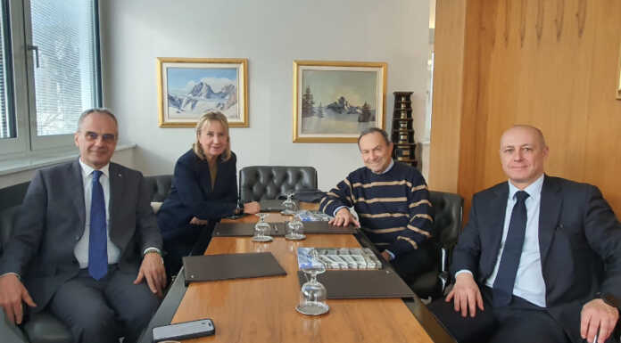 Sviluppo locale: incontro tra le Camere di Commercio di Como-Lecco e Sondrio Marco Bonat, Loretta Credaro, Ezio Vergani e Fabio Dadati