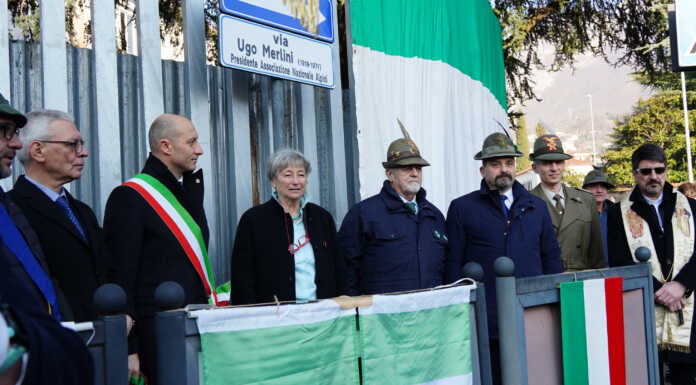 A Lecco c’è una via dedicata a Ugo Merlini. Le foto della cerimonia