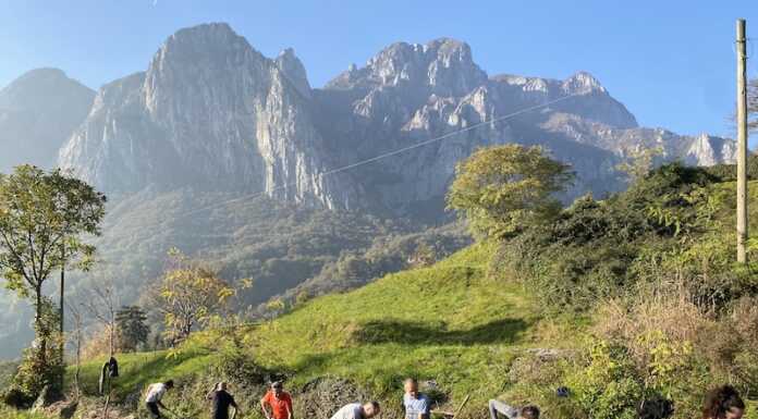 Con il CAI manutenzione dei sentieri in Val Calolden e Costa Adorna