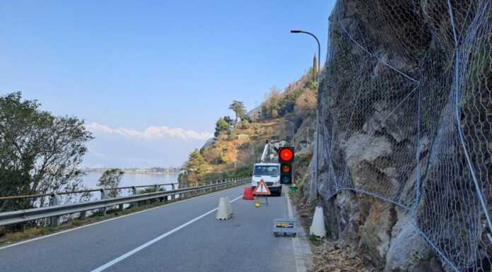 Strada Provinciale 72: reti di protezione tra Bellano e Dervio