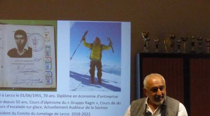 Giorgio Rusconi a Mâcon per celebrare il 150° del Cai di Lecco e del Mâconnais