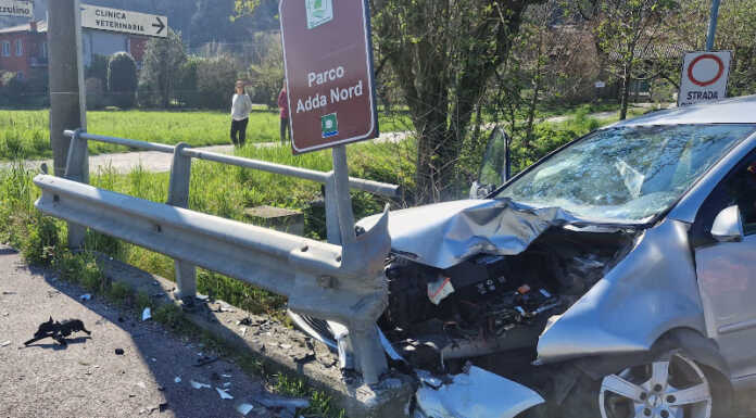 Elisoccorso a Calco per un ciclista investito. Schianto tra auto a Imbersago