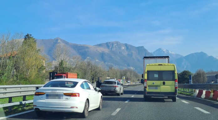 Molteno. Code verso Lecco per un tamponamento in SS36