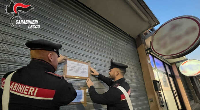 Giro di spaccio attorno a un bar di Civate, sospensione della licenza per 15 giorni