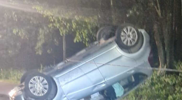 Incidente a Imbersago, auto si ribalta, ferito un 32enne