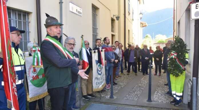 25 aprile, partecipata la cerimonia a Galbiate