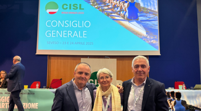 Congresso Cisl Monza Brianza Lecco all’insegna di partecipazione, futuro e solidarietà