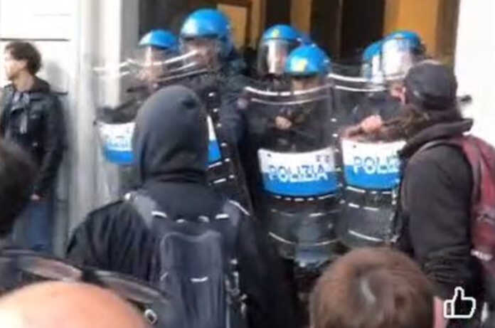 scontro polizia comune lecco polizia