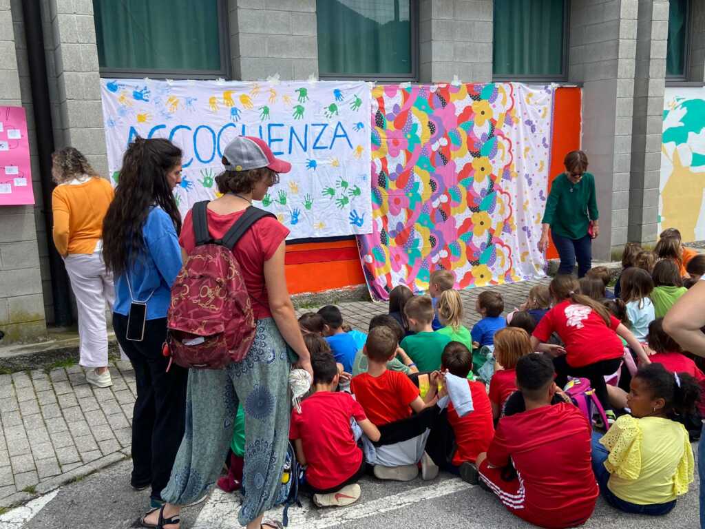 Inaugurazione murale palestra Abbadia