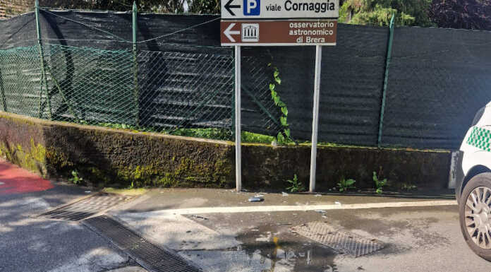 Merate, auto contro muro: paura per un giovane