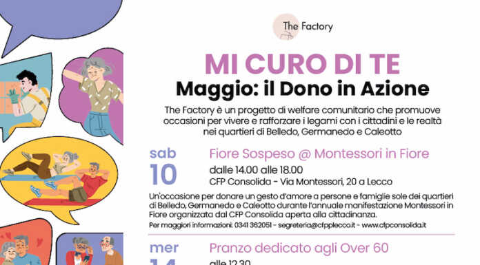 “Mi Curo di Te”: eventi di maggio nei quartieri di Belledo, Germanedo e Caleotto