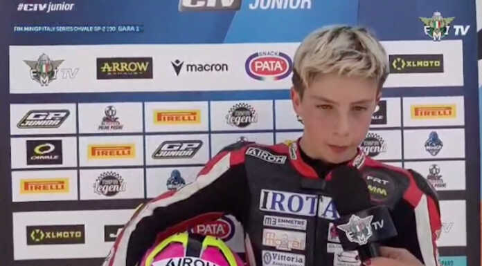Moto. Alessandro Lora sul podio alla seconda gara del campionato italiano velocità
