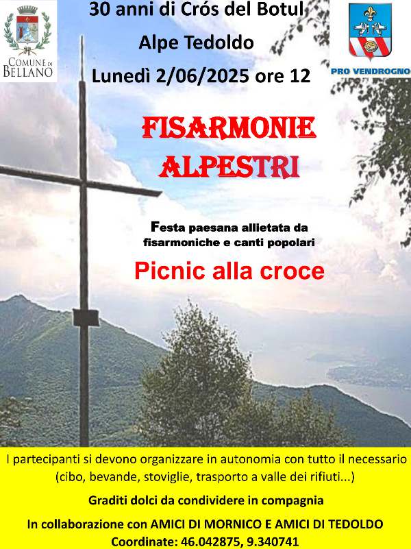 Croce del Botul, locandina trent'anni, Vendrogno