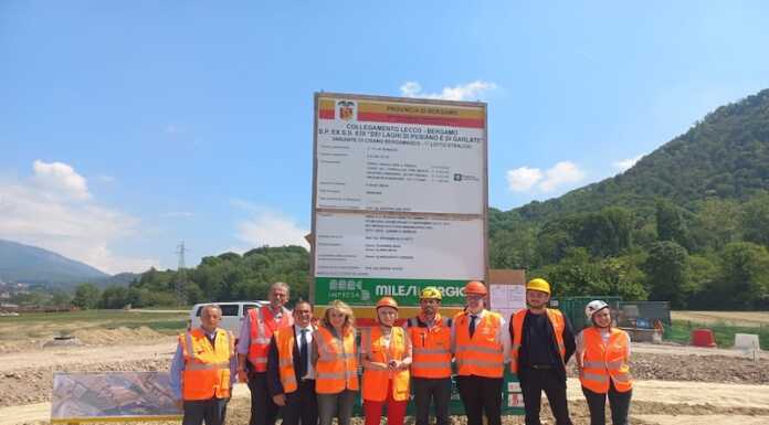 Lecco-Bergamo, sopralluogo dell’assessore Terzi a Cisano: “Il cantiere procede”