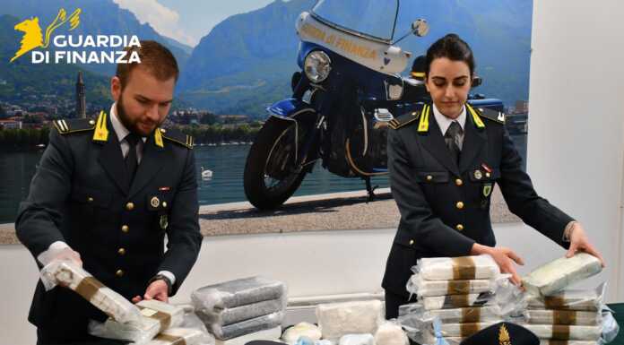 Corriere della droga arrestato con 24 kg di cocaina, l’operazione delle Fiamme Gialle di Lecco