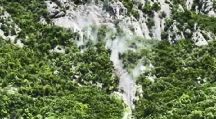 Zucco dell’Angelone, il momento esatto del crollo ripreso in un video