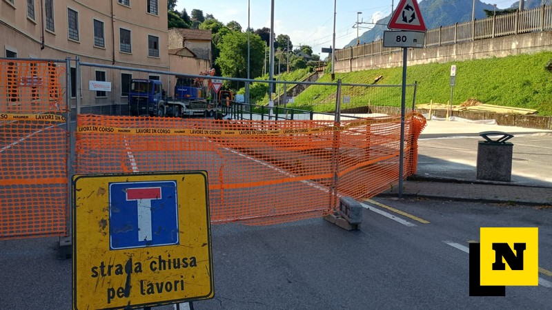 Sottopasso Via Parodi Mandello lavori chiusura ferrovia