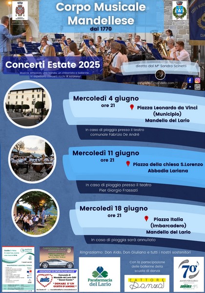Corpo Musicale Mandellese concerto abbadia
