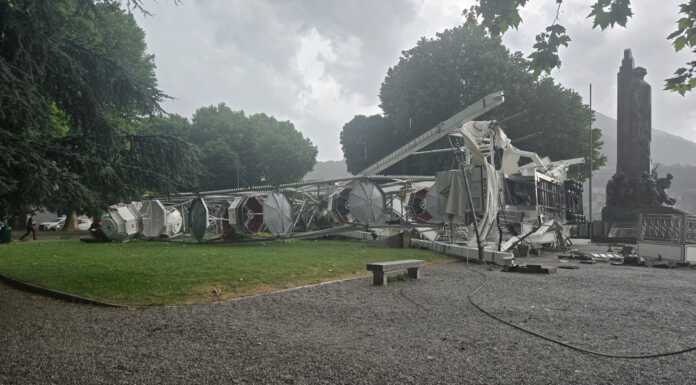 Lecco. Ruota panoramica crollata per il maltempo, al via la perizia
