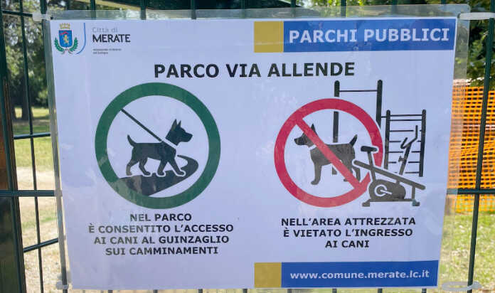 Merate parco ingresso cani