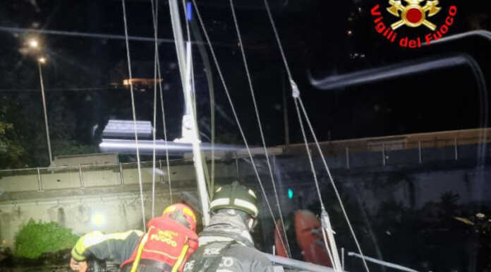 Superlavoro dei Vigili del Fuoco nella notte a causa del forte vento