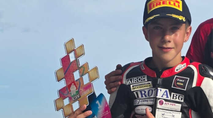 Moto. Alessandro Lora vince a Modena ed è secondo al Civ Junior Alessandro Lora