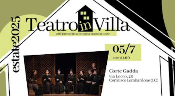 Cernusco, torna Teatro in villa: appuntamento il 5 alla Corte Gadda