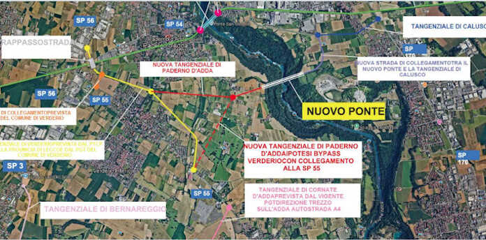 Nuovo Ponte di Paderno, quattro Comuni uniti in una proposta alternativa Nuovo ponte Paderno