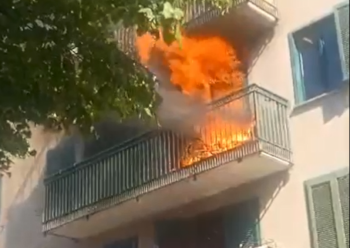 colico incendio appartamento Colico appartamento in fiamme
