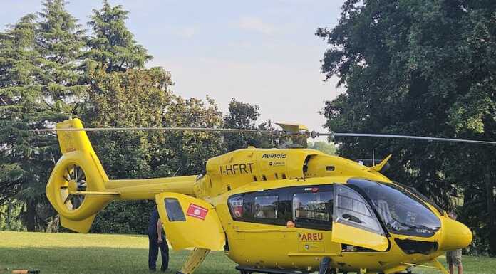 Donna investita a Rogeno, intervento dell’elisoccorso