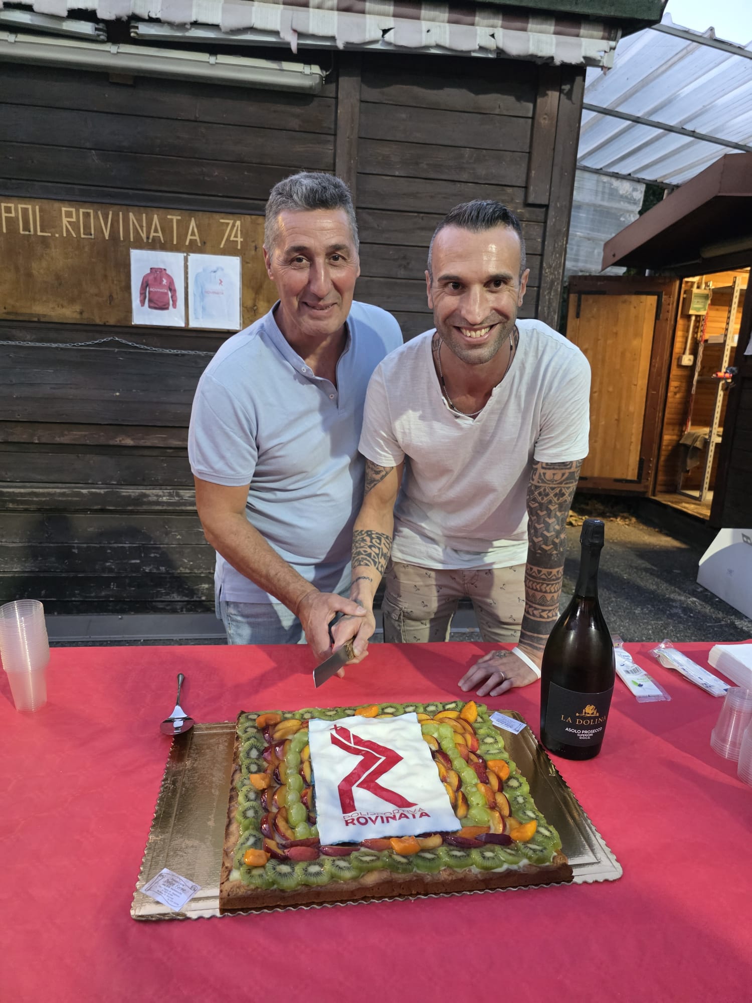 Mister Ralli e Capitan Mangili al taglio della torta