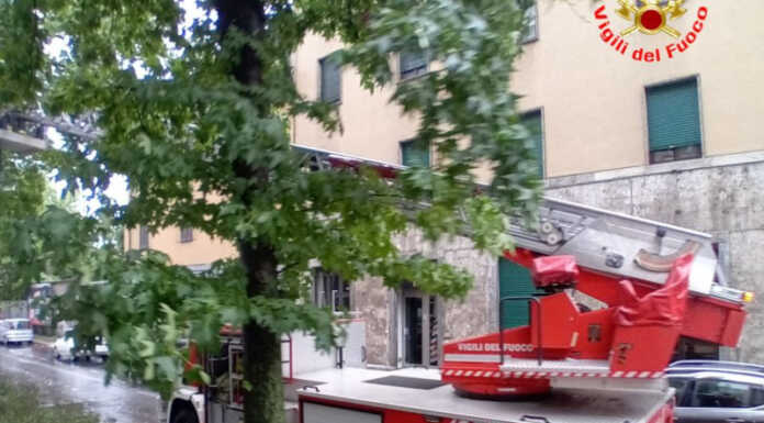 Violenta ondata di maltempo colpisce la città, Vigili del Fuoco al lavoro