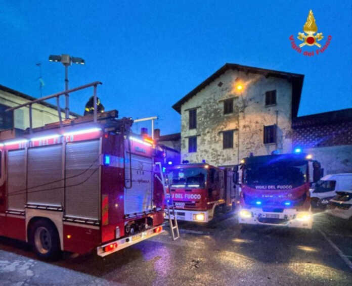Verderio tromba d'aria Vigili del Fuoco
