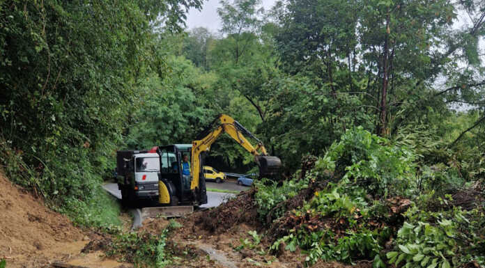 Airuno: riaperta, dopo lo smottamento, la strada che porta a Aizurro Airuno smottamento Aizurro