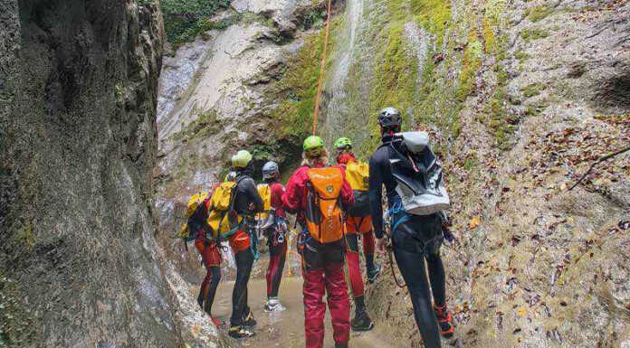 Soccorso alpino: giornata formativa con la squadra regionale forra