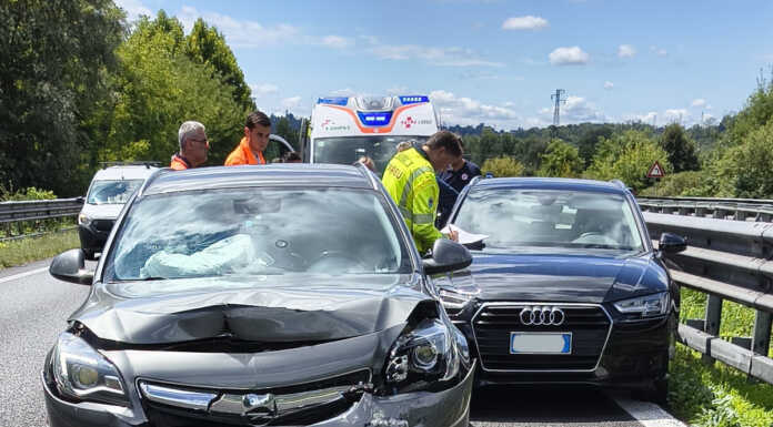 SS36, Maxi tamponamento all’uscita di Nibionno in direzione Nord Incidente SS36