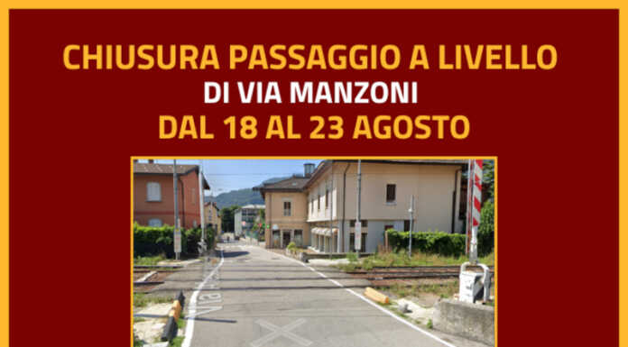 Mandello. Chiusura passaggio a livello di via Manzoni dal 18 al 23 agosto