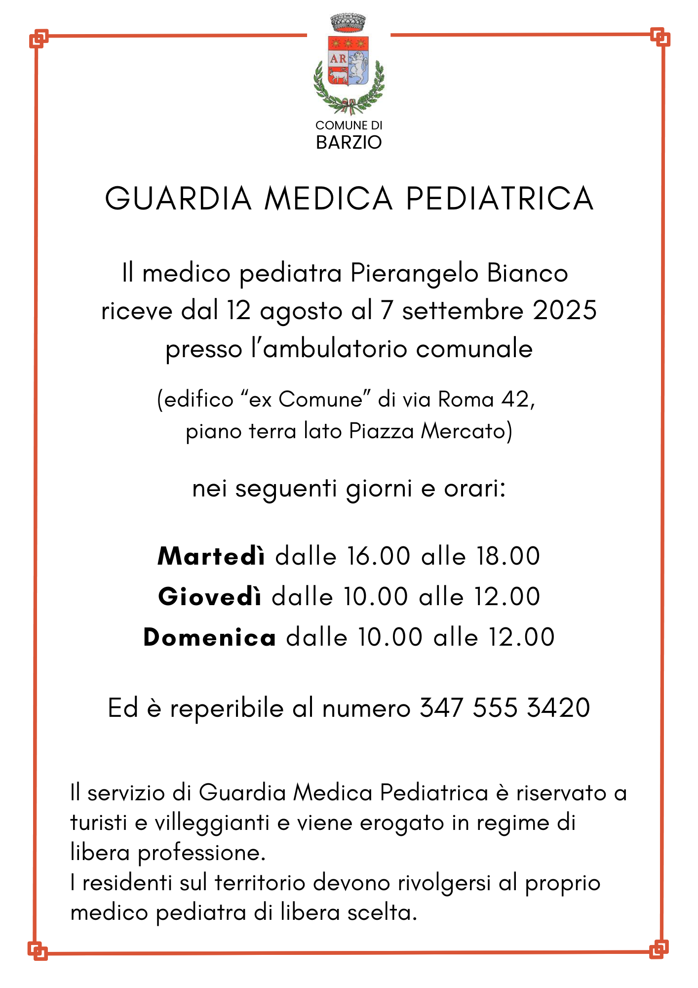 Orari Guardia Medica Pediatrica