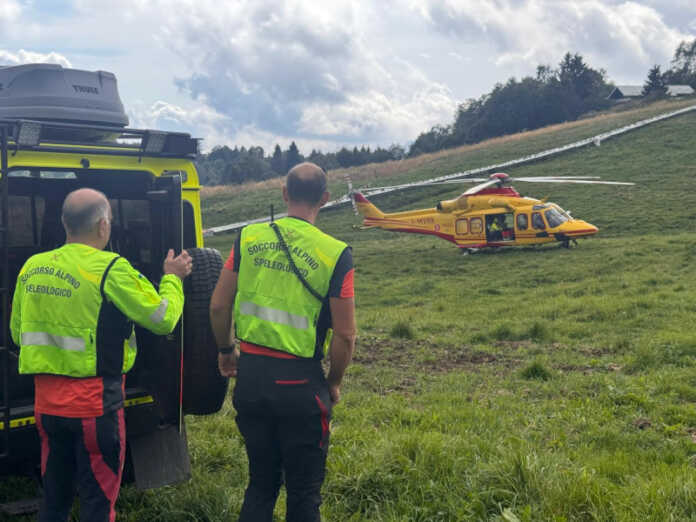 caduta bici Moggio Piani artavaggio elisoccorso Soccorso alpino