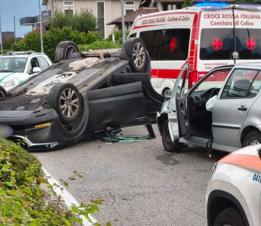 Sicurezza stradale: prevenzione ed educazione per ridurre distrazione, prima causa di incidenti Colico incidente auto ribaltata