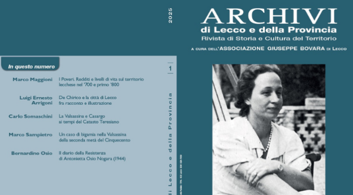 “Archivi di Lecco”. E’ uscito il nuovo numero dedicato a memoria, storia e cultura del territorio Copertina Archivi di Lecco