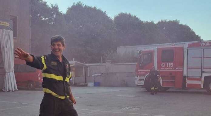 I Vigili del Fuoco di Lecco salutano il Capo Squadra Esperto Stefano Tirinzoni, in pensione