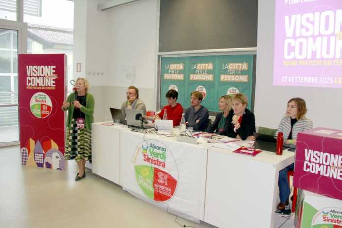 AVS Verdi sinistra Lecco 2025 (3) Un momento dell'incontro di Alleanza Verdi e Sinistra che si è tenuto a Lecco