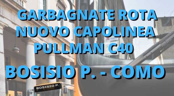Bosisio sempre più connesso: arriva il C40 Como con capolinea a Garbagnate